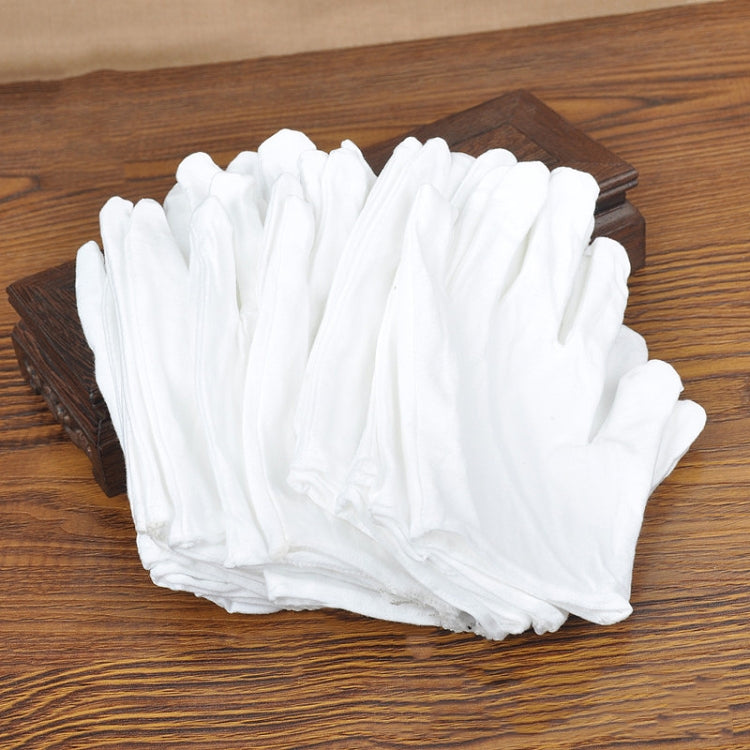 12 Pairs Labor Insurance Work Gloves, Cotton Single-sided, Cotton Single-sided