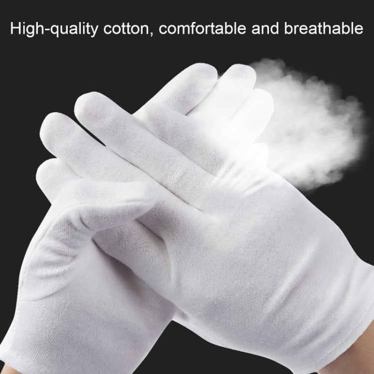 12 Pairs Labor Insurance Work Gloves, Cotton Single-sided, Cotton Single-sided