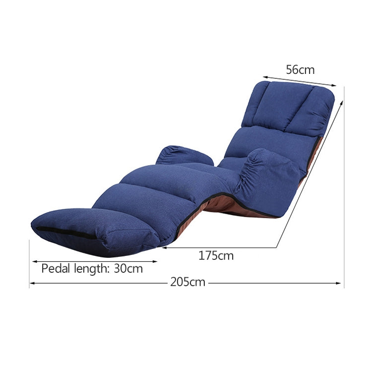 C5 Lazy Sofa Bed Bedroom Leisure Armrest Recliner Single Sofa Recliner, 175x56x17cm (Navy Blue), 175x56x17cm (Coffee), 175x56x17cm (Green), 175x56x17cm (Grey)