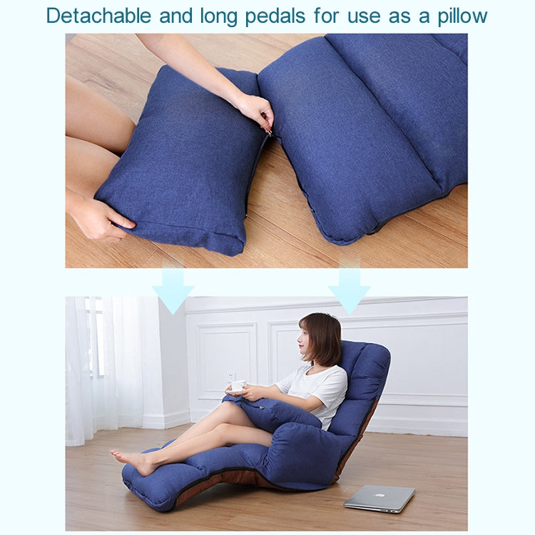 C5 Lazy Sofa Bed Bedroom Leisure Armrest Recliner Single Sofa Recliner, 175x56x17cm (Navy Blue), 175x56x17cm (Coffee), 175x56x17cm (Green), 175x56x17cm (Grey)