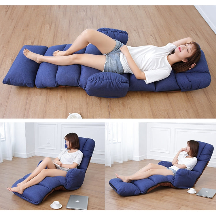 C5 Lazy Sofa Bed Bedroom Leisure Armrest Recliner Single Sofa Recliner, 175x56x17cm (Navy Blue), 175x56x17cm (Coffee), 175x56x17cm (Green), 175x56x17cm (Grey)