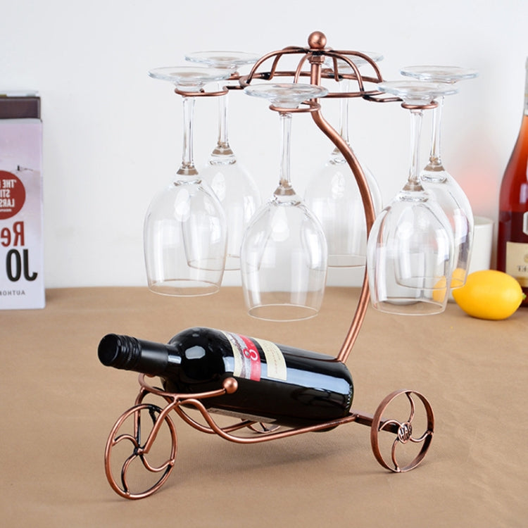 Dining Bar Wine Cabinet Fashion Creative Wrought Iron Decorations Six Wine Glasses Rack Wine Rack, Creative Wine Rack