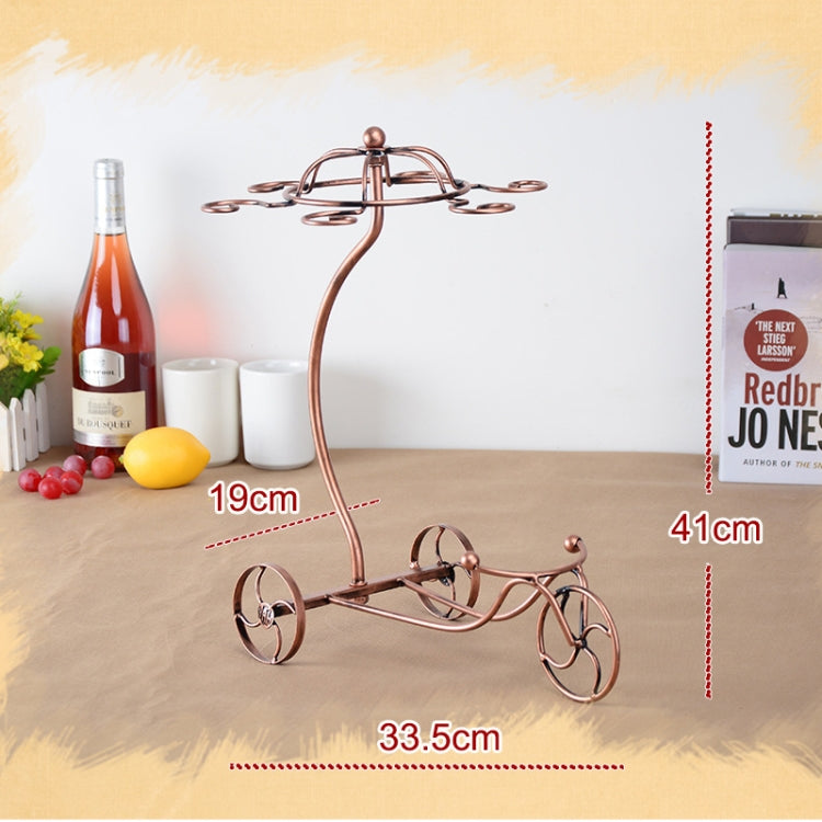 Dining Bar Wine Cabinet Fashion Creative Wrought Iron Decorations Six Wine Glasses Rack Wine Rack, Creative Wine Rack