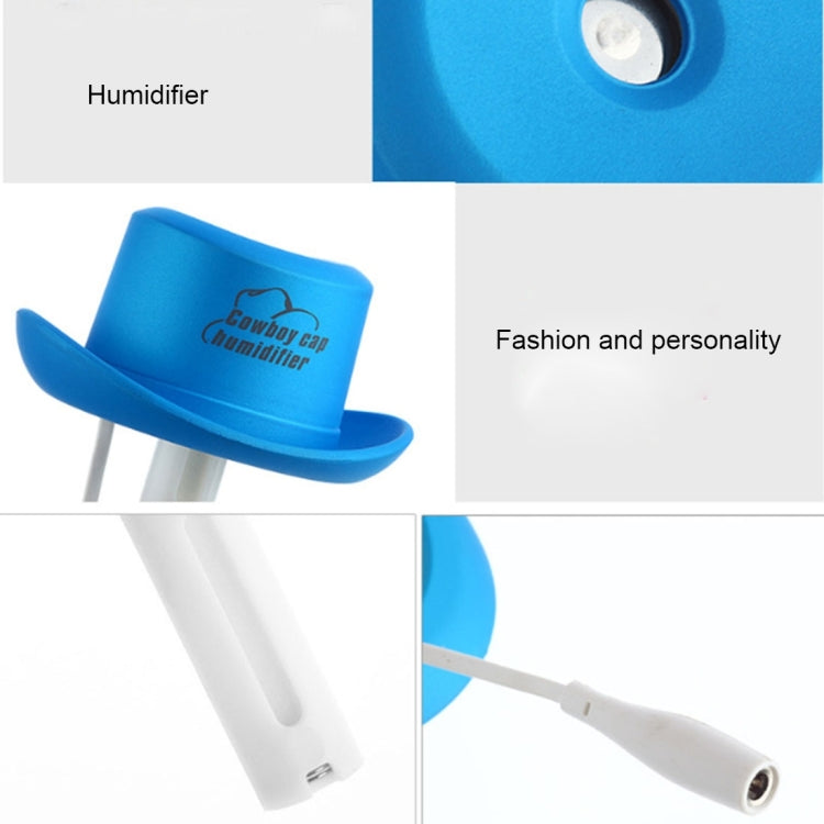DC 5V USB Cowboy Cap Mini Humidifier Aromatherapy Air Purifier Humidifier for Office / Home Room / Car / Travel, Cowboy Cap Mini Humidifier
