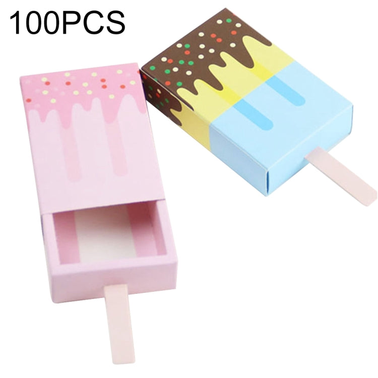 100 PCS European Creativity Ice Cream Candy Packing Box, Size: 10.5*6.8*2.8cm, Ice Cream shaped