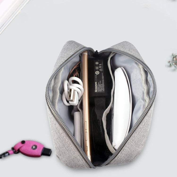 Simple Multi-functional Digital Device Travel Storage Bag for Phones, Power Bank, U-disk, Earphones, Data Cable and etc, Small Size: 16*11*5cm, Size: 16*11*5cm Black, Size: 16*11*5cm Pink, Size: 16*11*5cm Grey, DY01 16x11x5cm