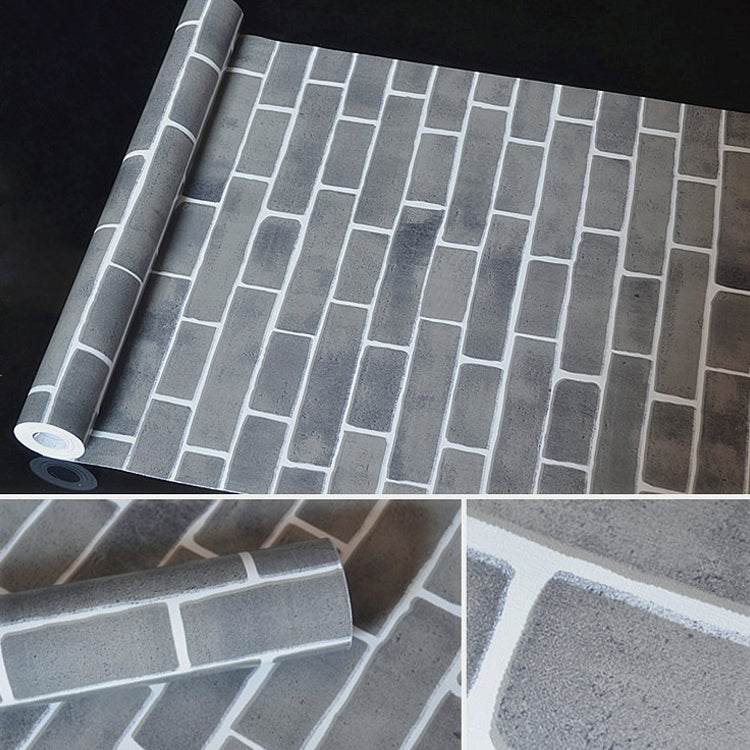 Mediterranean Gray Brick Creative 3D Stone Brick Decoration Wallpaper Stickers Bedroom Living Room Wall Waterproof Wallpaper Roll, Size: 45 x 1000cm, Mediterranean gray brick