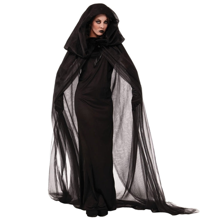 Halloween Costume Night Wandering Soul Ghost Dress Witch Dress Nightclub Rave Party Service, Size:XXS, Bust: 68cm, Clothes Long: 97cm, Cloak Length:150cm, Size: XXS Adult