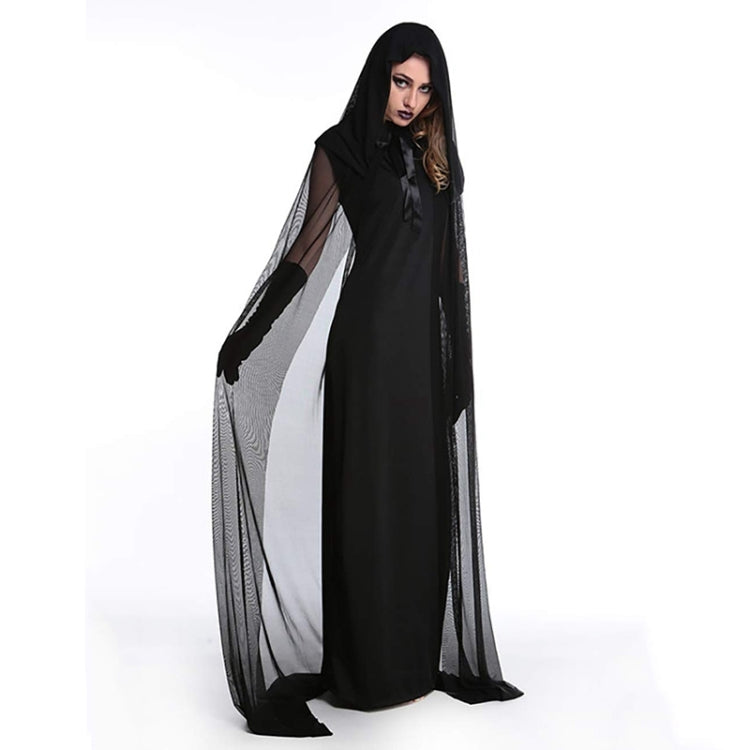 Halloween Costume Night Wandering Soul Ghost Dress Witch Dress Nightclub Rave Party Service, Size:XXS, Bust: 68cm, Clothes Long: 97cm, Cloak Length:150cm, Size: XXS Adult