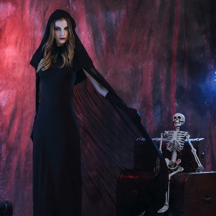 Halloween Costume Night Wandering Soul Ghost Dress Witch Dress Nightclub Rave Party Service, Size:XXS, Bust: 68cm, Clothes Long: 97cm, Cloak Length:150cm, Size: XXS Adult