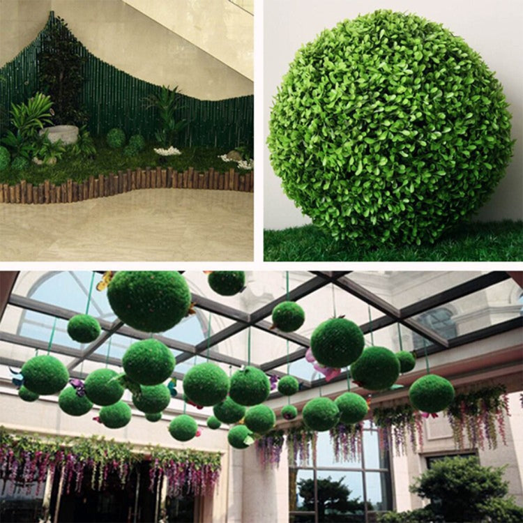 Artificial Aglaia Odorata Plant Ball Topiary Wedding Event Home Outdoor Decoration Hanging Ornament, Diameter: 12.7 inch, 12.7 inch