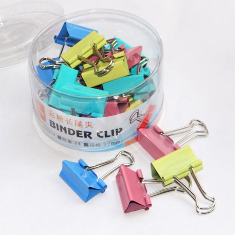 24pcs/Box Long Tail Ticket Clip Iron Clip File Clip, Random Color Delivery, 3 Box Long Tail Ticket Clip