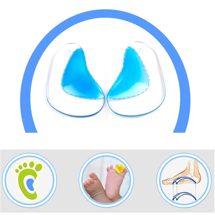 2 Pairs Kids Gel Insoles Orthopedic Arch Support Insoles for Child Shoes Flatfoot Corrector Pads Baby Toddler Insole, Size: S, Size: S