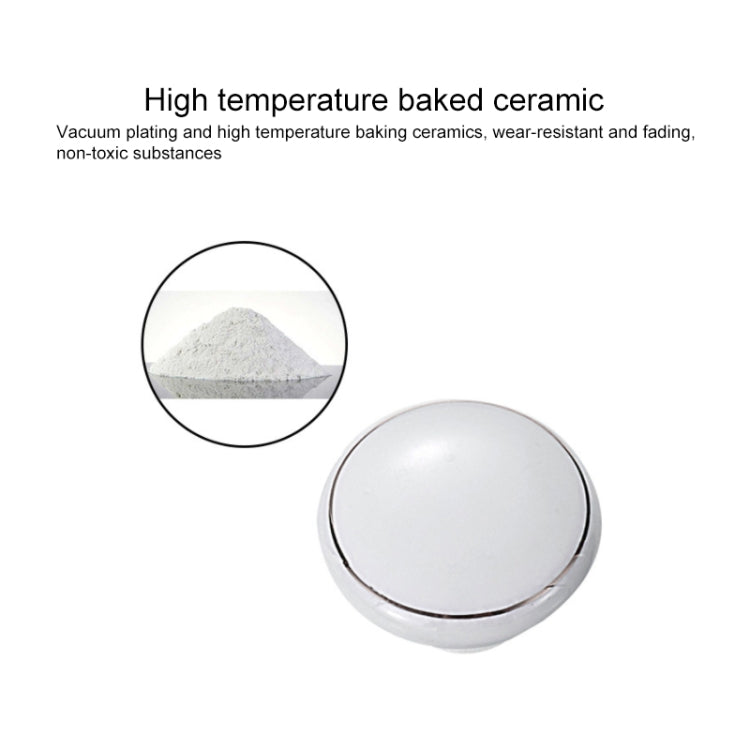 10 PCS 5085 Large Gold Ring Bellflower Pattern Single Hole Ceramic Cabinet Handle, 5085 Bellflower