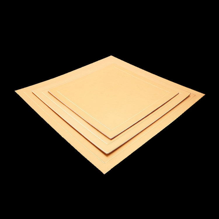 100pcs / Pack Square Cake Cardboard Pad Golden Cake Mousse Cake Mat, Size: 28 x 28cm, 28 x 28cm