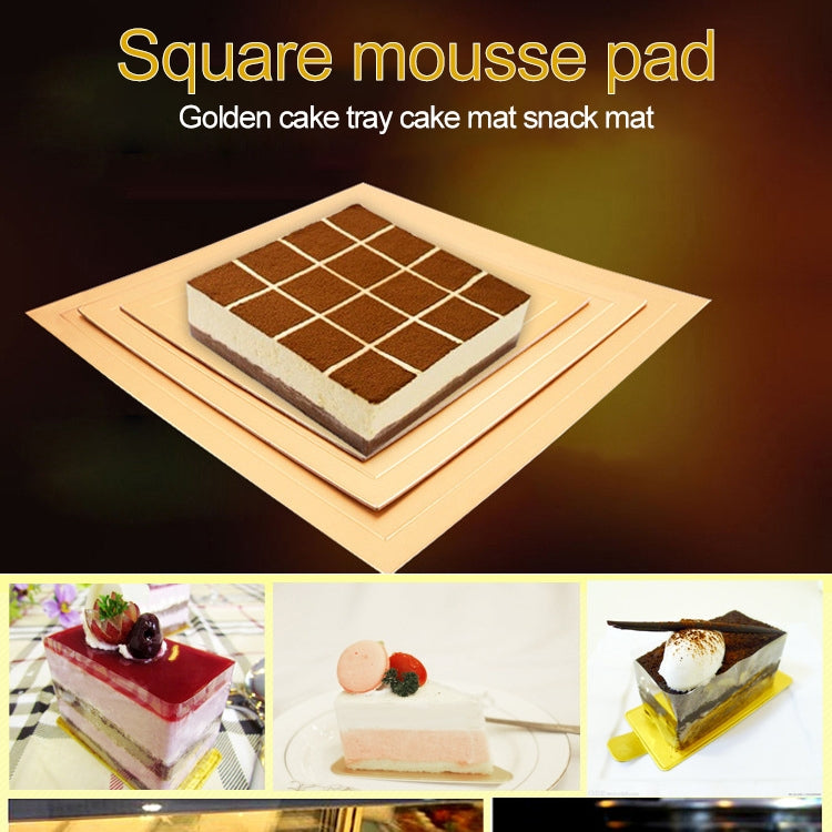 100pcs / Pack Square Cake Cardboard Pad Golden Cake Mousse Cake Mat, Size: 28 x 28cm, 28 x 28cm