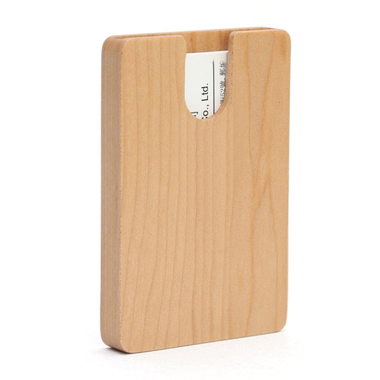 Business U-shaped Wooden Maple Card Holder Credit Card ID Case Holder, U-shaped&vertical