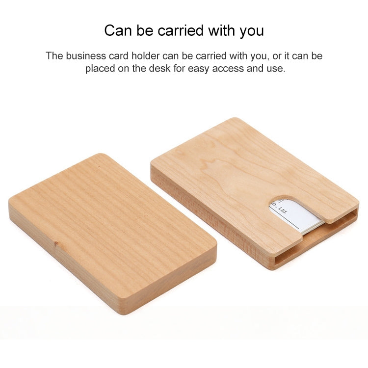 Business U-shaped Wooden Maple Card Holder Credit Card ID Case Holder, U-shaped&vertical