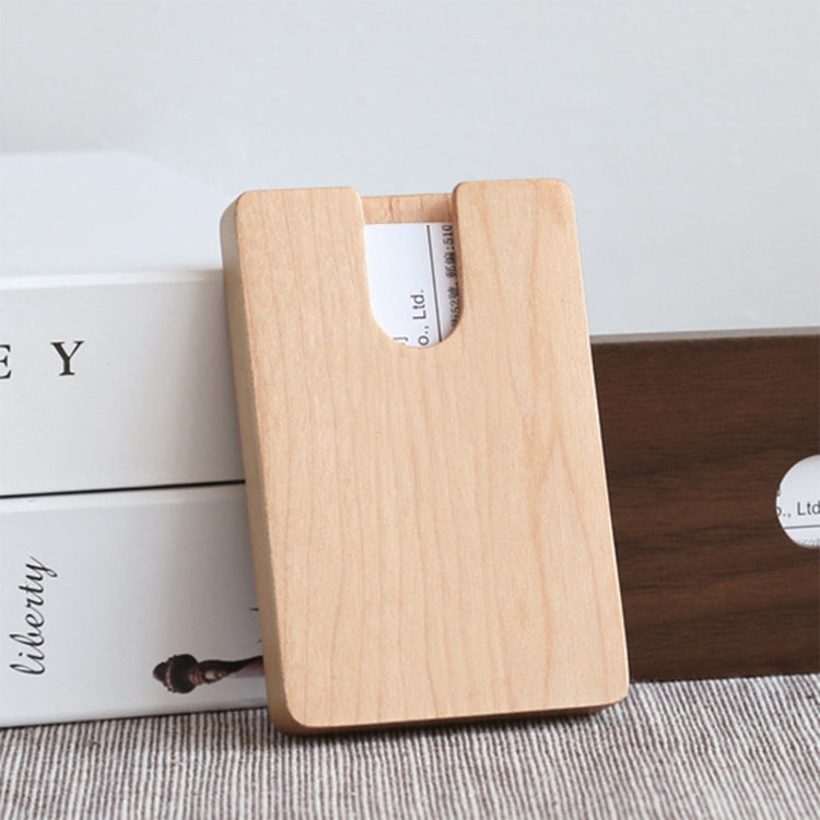 Business U-shaped Wooden Maple Card Holder Credit Card ID Case Holder, U-shaped&vertical