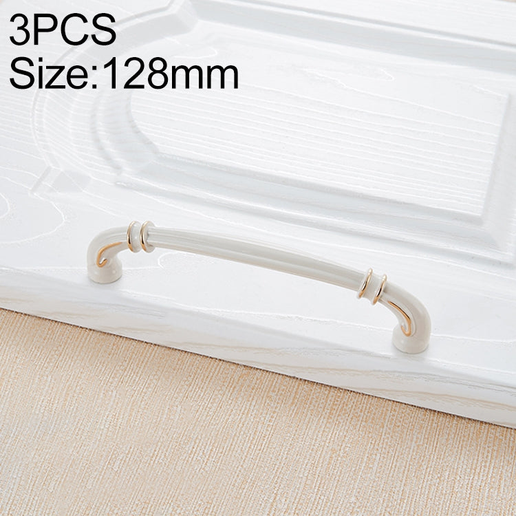 3 PCS 6569_128 Ivory Cabinet Wardrobe Handle, 6569_128
