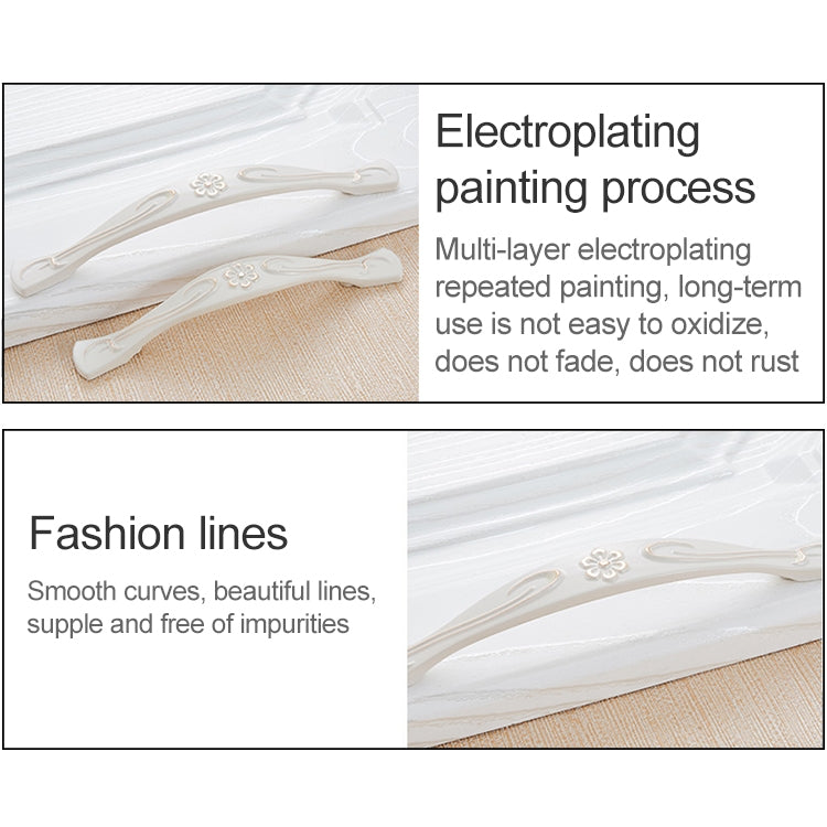 3 PCS 6569_128 Ivory Cabinet Wardrobe Handle, 6569_128