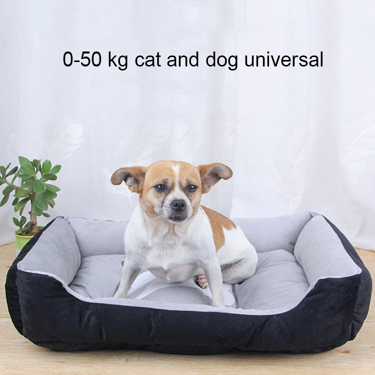 Dog Bone Pattern Big Soft Warm Kennel Pet Dog Cat Mat Blanket,  with Blanket Size: XL, 90×70×15cm, Size: XL