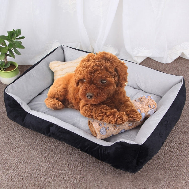 Dog Bone Pattern Big Soft Warm Kennel Pet Dog Cat Mat Blanket, with Blanket Size: XS, 50×40×15cm, Size: XS
