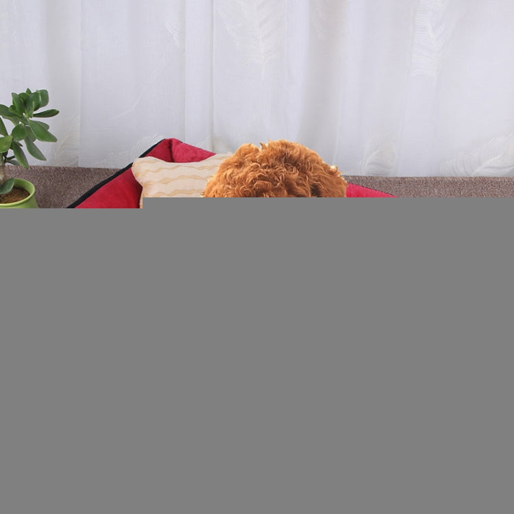 Dog Bone Pattern Big Soft Warm Kennel Pet Dog Cat Mat Blanket, with Rattan Mat Size: XS, 50×40×15cm, Size: XS
