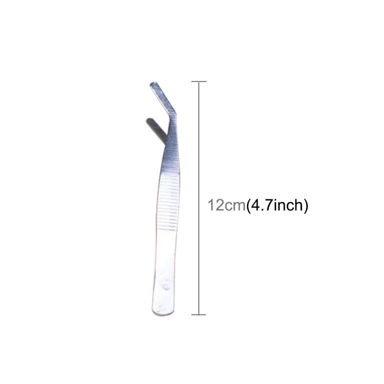 10 PCS Stainless Steel Plants Cleaner Tool Crooked Tweezer Plants Cleaning Tool Aquarium Maintenance Tools Marine Aquarium Live Plants Tweezers,Length:12cm, 12cm