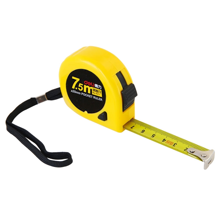 deli Retractable Ruler Measuring Tape Portable Pull Ruler Mini Tape Measure, Length: 7.5m, 7.5m