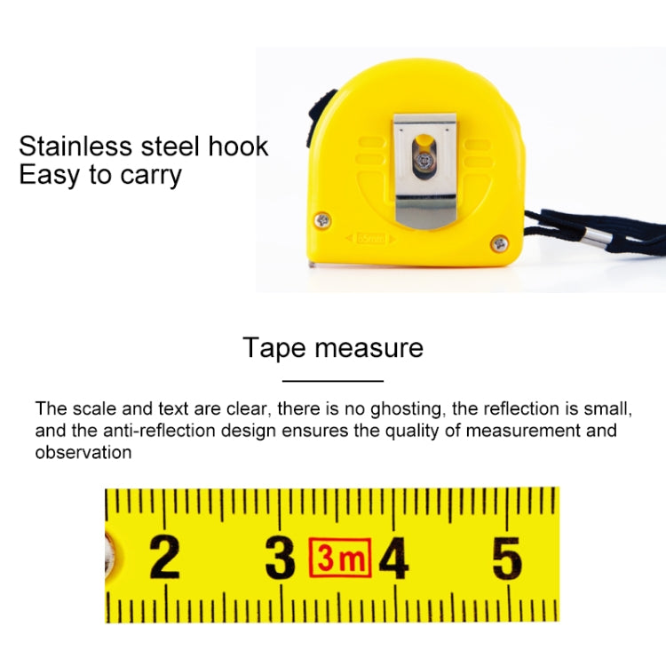 deli Retractable Ruler Measuring Tape Portable Pull Ruler Mini Tape Measure, Length: 7.5m, 7.5m