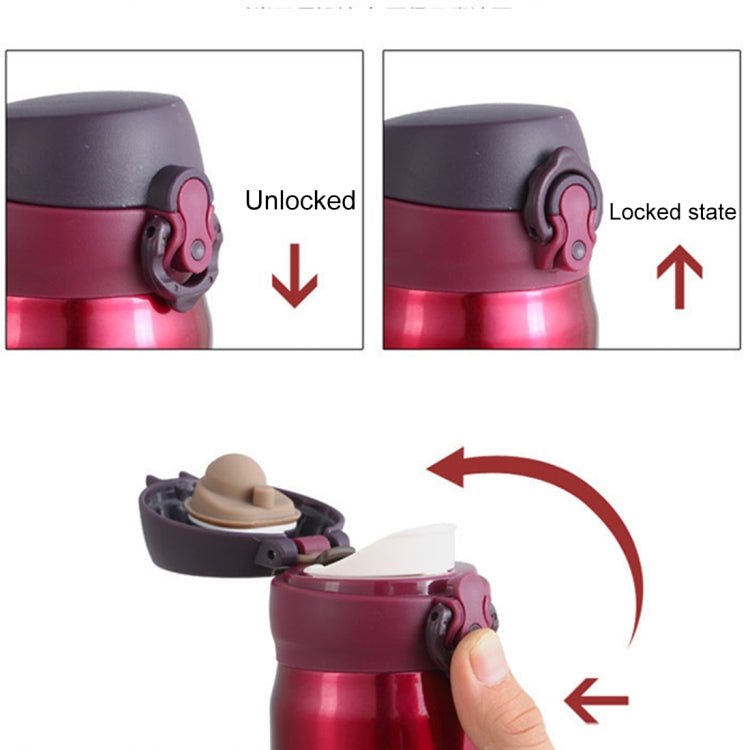 450ml Creative Portable Stainless Steel Vacuum Flask Vacuum Bottle, 450ml (Red)