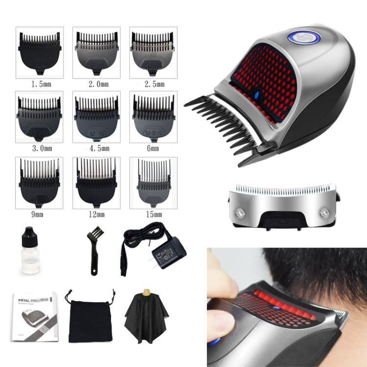 HJ-2018 Men Electric Shaver Fader Self-help Hair Clipper with Wai Cloth + Sponge + Spare Cutter Head, Standard Version, CN Plug, with Wai Cloth + Sponge + Spare Cutter Head