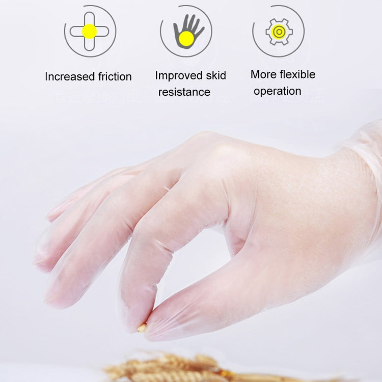 100 PCS Disposable PVC Examination Gloves Household Transparent Touchable Protective Gloves, Size: S, 100 PCS S