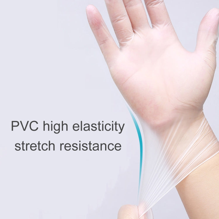 100 PCS Disposable PVC Examination Gloves Household Transparent Touchable Protective Gloves, Size: S, 100 PCS S
