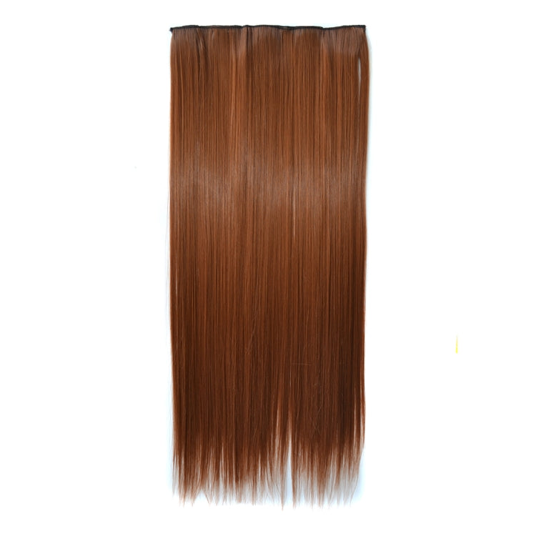 30# One-piece Seamless Five-clip Wig Long Straight Wig Piece, 30#