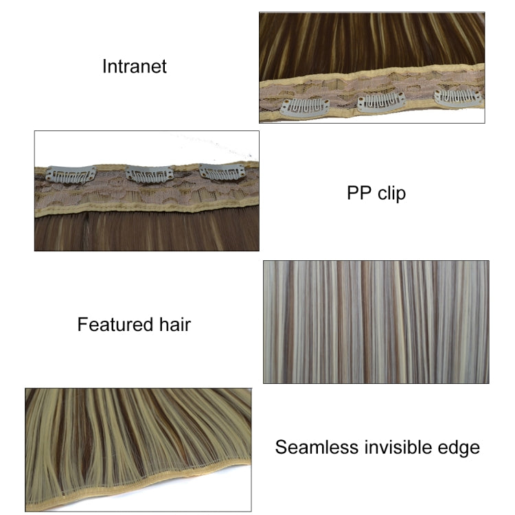 4M30# One-piece Seamless Five-clip Wig Long Straight Wig Piece, 4M30#