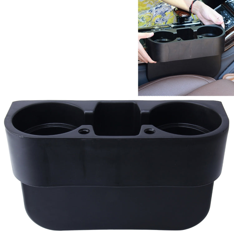 Car Auto ABS Multi-functional Seat Organizer Storage Holder for Drink Beverage Phone, Storage Box  Black