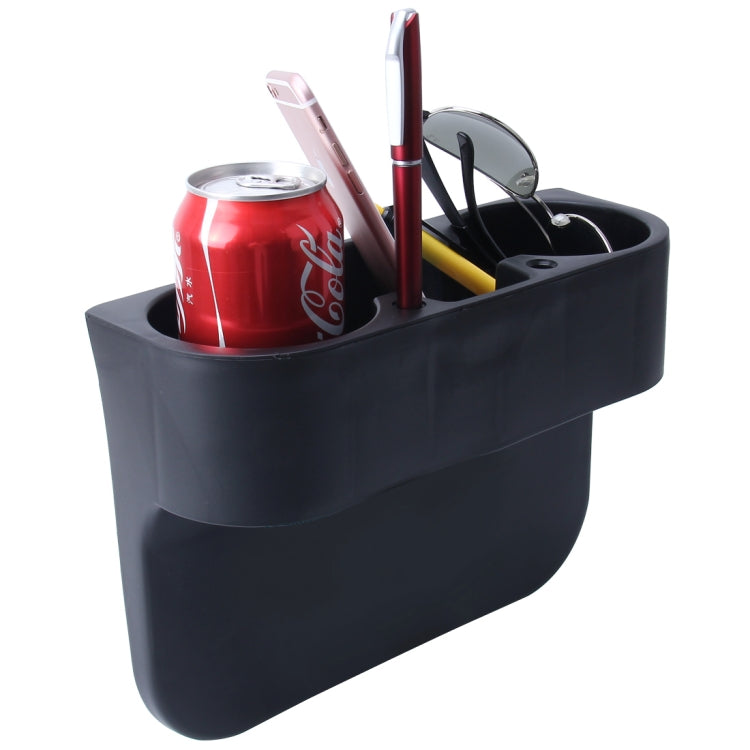 Car Auto ABS Multi-functional Seat Organizer Storage Holder for Drink Beverage Phone, Storage Box  Black