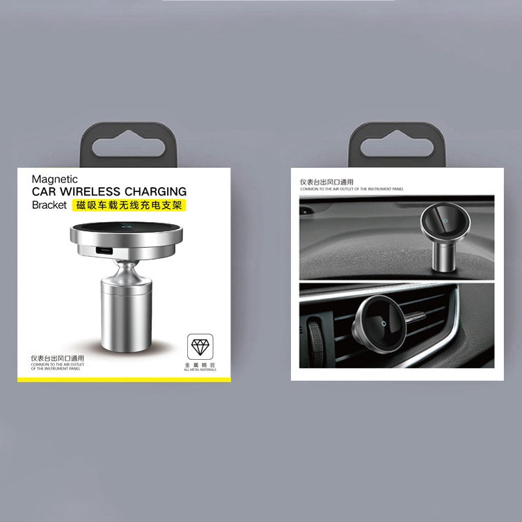 12PRO 15W Aluminum Alloy MagSafe Magnetic Car Wireless Charger Mobile Phone Holder , Car Wireless Charger Holder