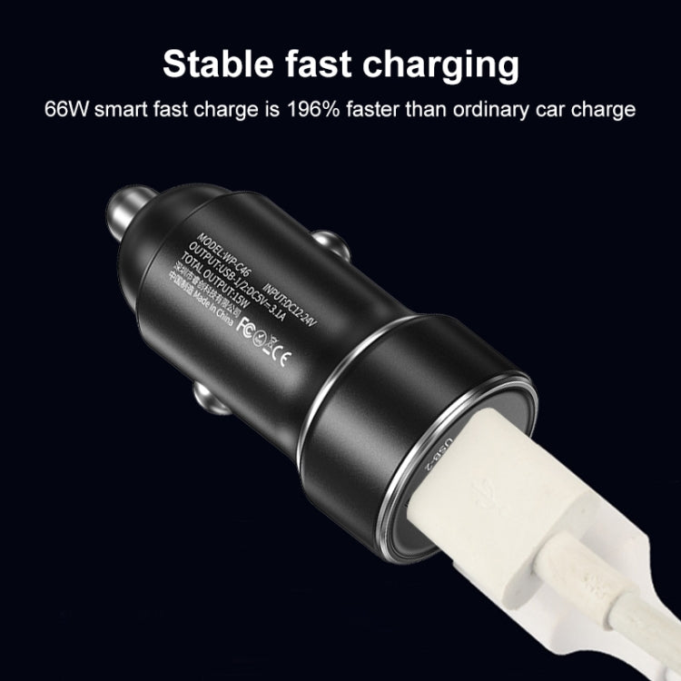 WK WP-C46 Staroad Series Vieyie 15W Dual-USB Car Charger, WP-C46 (Black), WP-C46 (Grey)