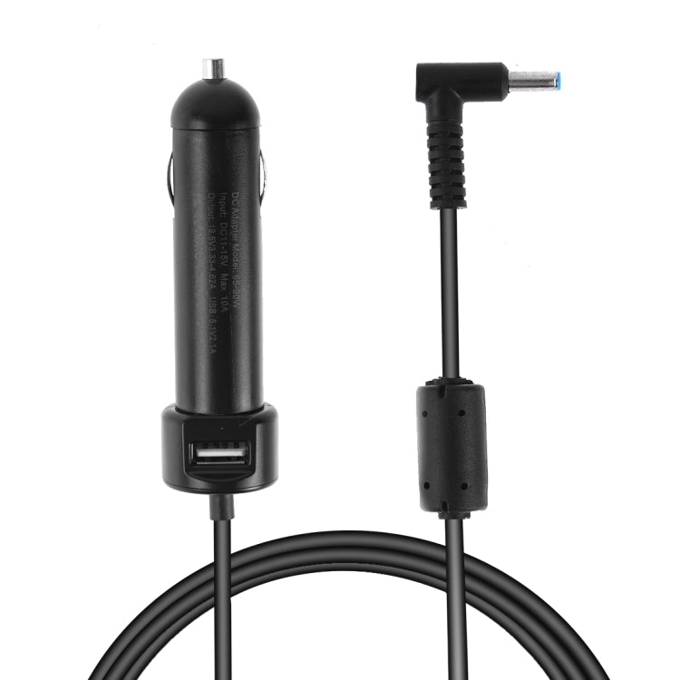 65-90W 5.1V 2.1A USB Interface Car Charger with 19.5V 4.62A 4.5 x 3.0mm Interface Data Cable, 19.5V 4.62A 4.5 x 3.0mm