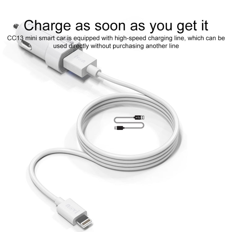 IVON CC13 QC 3.0 Fast Charging Car Charger Set with Micro USB Charging Cable, Charger with Micro USB Cable