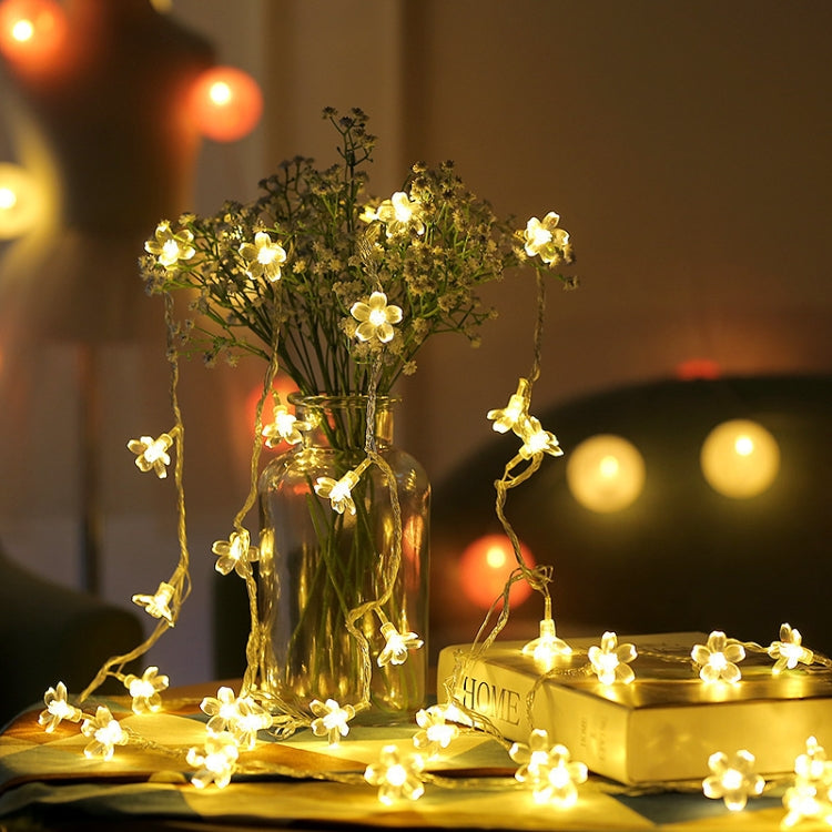 6m 40 LEDs Cherry Blossom  Holiday Decorative Light, Battery Powered, 6m Colorful Light, 6m Warm White Light
