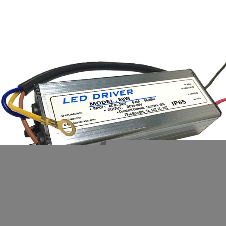 50W LED Driver Adapter AC 85-265V to DC 24-38V IP65 Waterproof, 50W