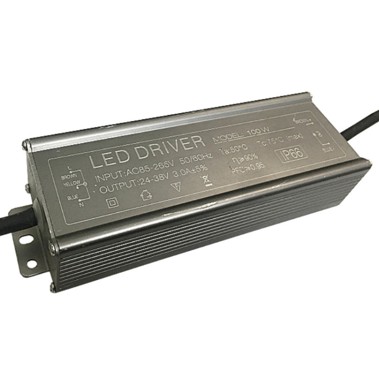 100W LED Driver Adapter AC 85-265V to DC 24-38V IP65 Waterproof, 100W
