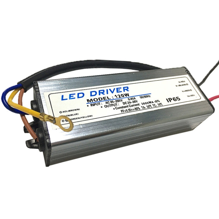 120W LED Driver Adapter AC 85-265V to DC 24-38V IP65 Waterproof, 120W
