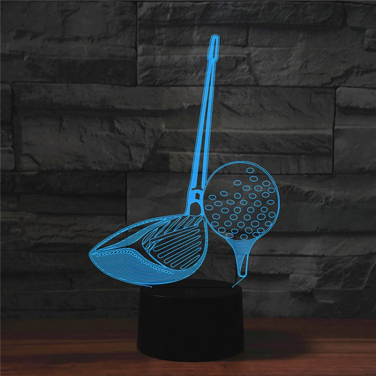 Golf Shape 3D Colorful LED Vision Light Table Lamp, USB & Battery Version, USB & Battery Version