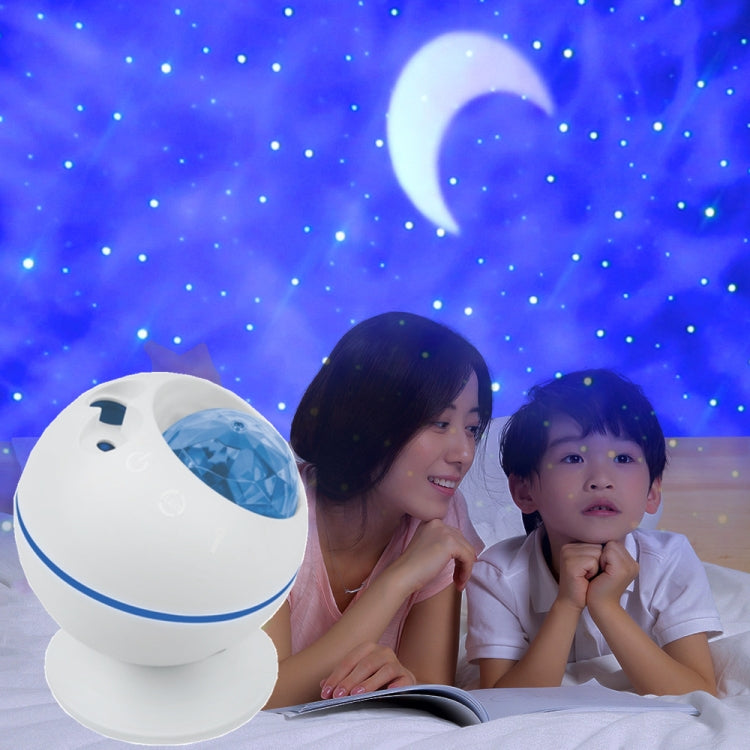 5W Micro USB Power Supply Remote Control Starry Sky Laser Projection Lamp LED Atmosphere Night Light with Magnetic Base, 5W Micro USB