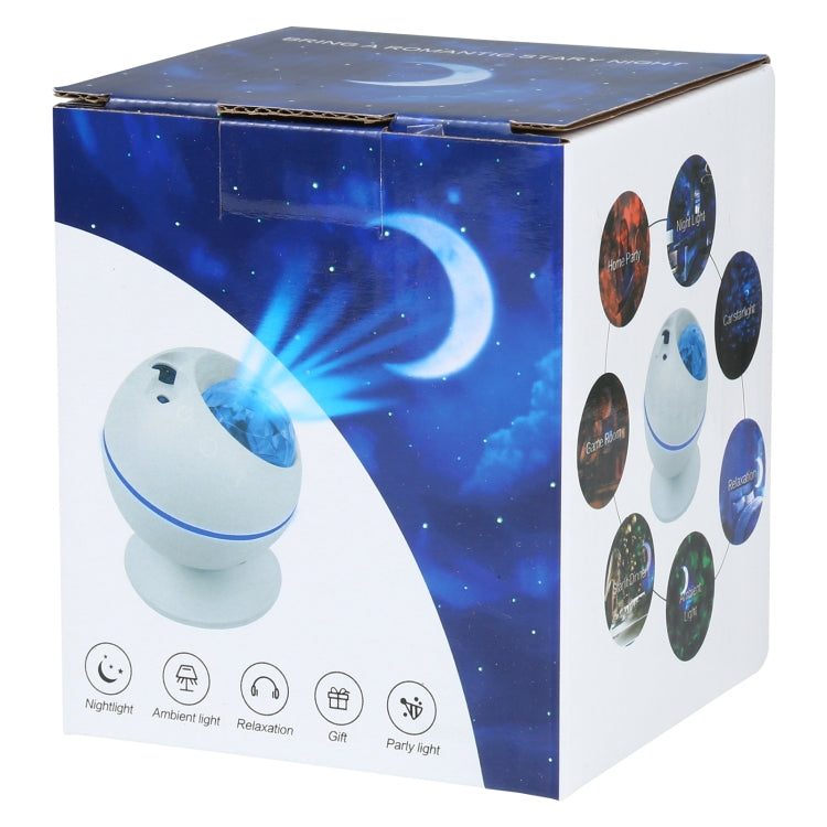 5W Micro USB Power Supply Remote Control Starry Sky Laser Projection Lamp LED Atmosphere Night Light with Magnetic Base, 5W Micro USB